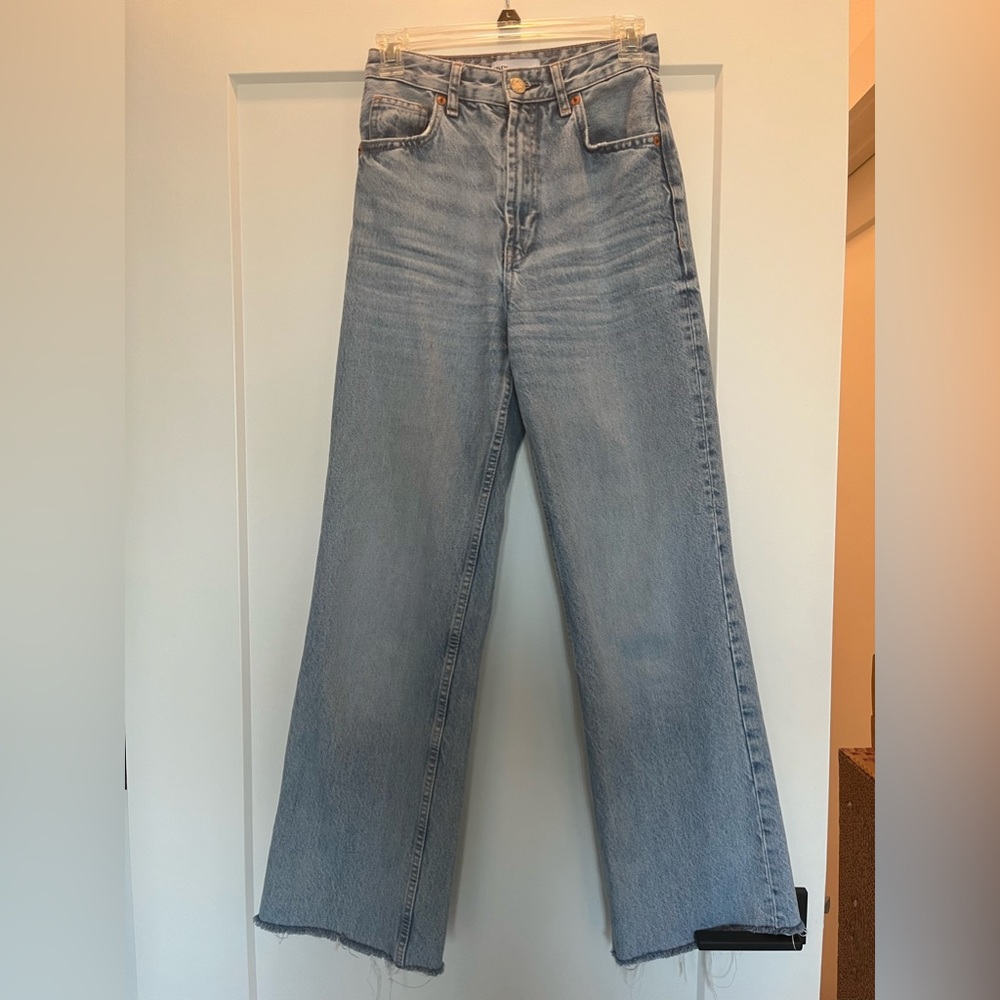 Zara Wide Leg Light Wash Jeans